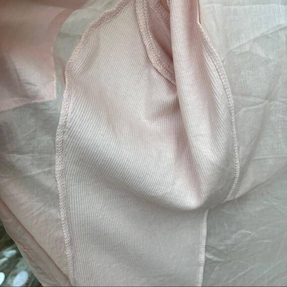 Norma Kamali Slim Fit Rolled Tabs Button Down Shirt in Pink M - Picture 7 of 8